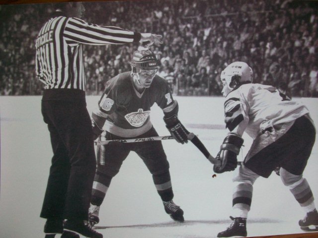 Gary faces off against Marcel Dionne