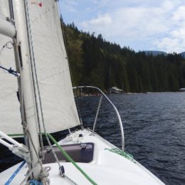 Learning to sail on Powell Lake