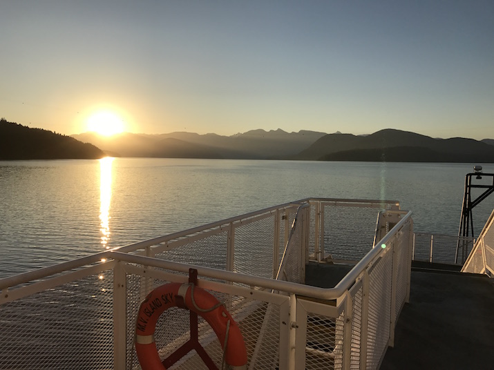 Sunrise on BC Ferries - Circle Tour