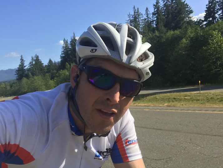 Matt McDowell riding the Circle Tour with BC Ferries in one day